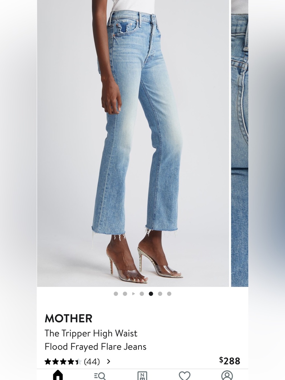 MOTHER Superior Denim The Tripper Flood Fray Jeans “Left in the Dust”